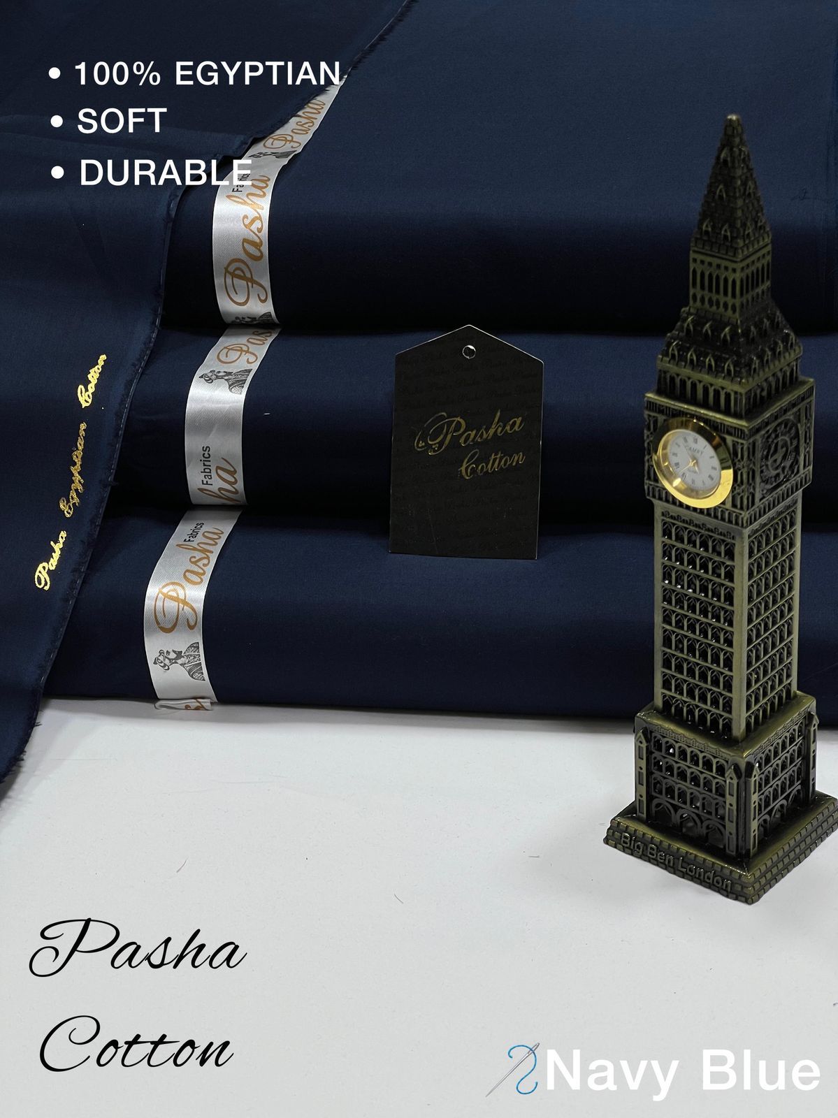 Pasha Navy Blue Premium Plus Eggplant Soft Cotton Unstitched Men’s Suit