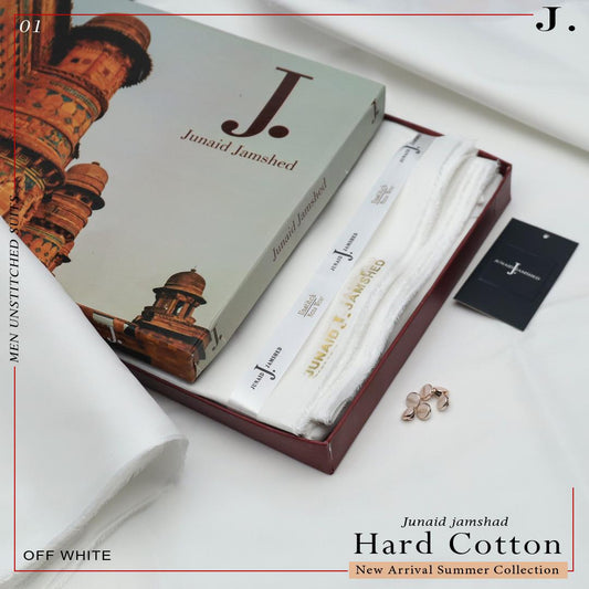 J. 100%Cotton-Off-White-Unstitched Men's Wear | Best For Summer