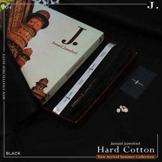 J. 100%Cotton-Black-Unstitched Men's Wear | Best For Summer