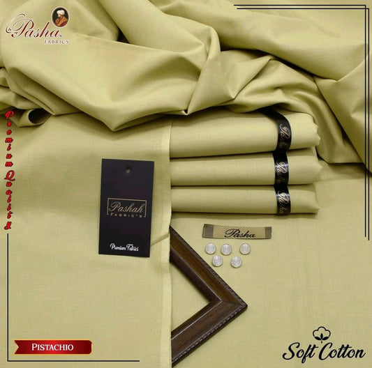 Pasha Pistachio Premium Plus Eggplant Soft Cotton Unstitched Men’s Suit