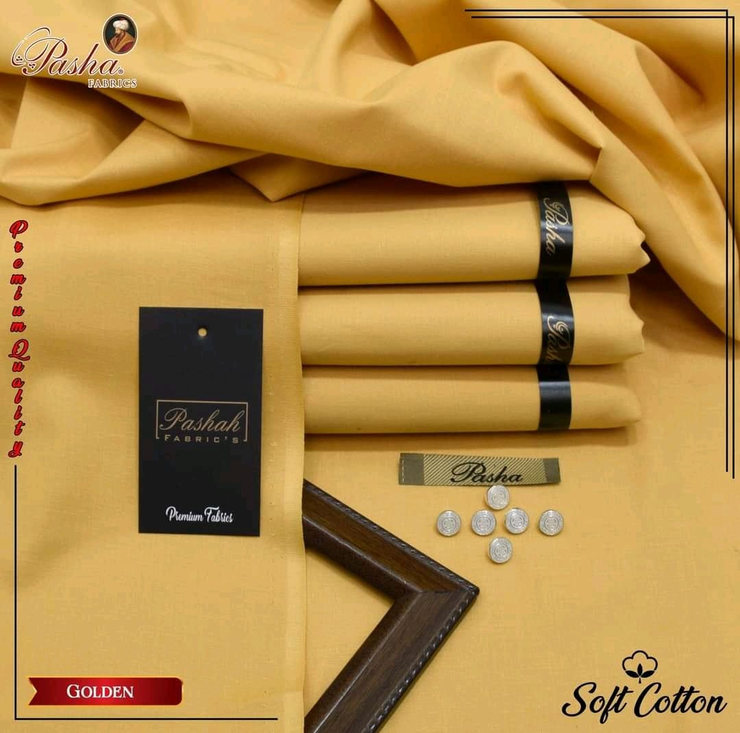 Pasha Golden Premium Plus Eggplant Soft Cotton Unstitched Men’s Suit