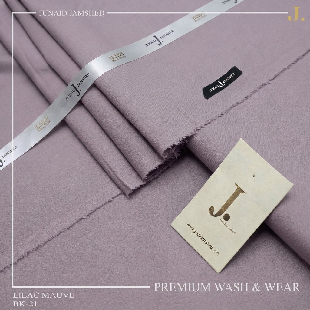 Junaid Jamshed Soft Mauve Tropical Premium Wash & Wear – Men’s Unstitched Four-Season Suit 2026